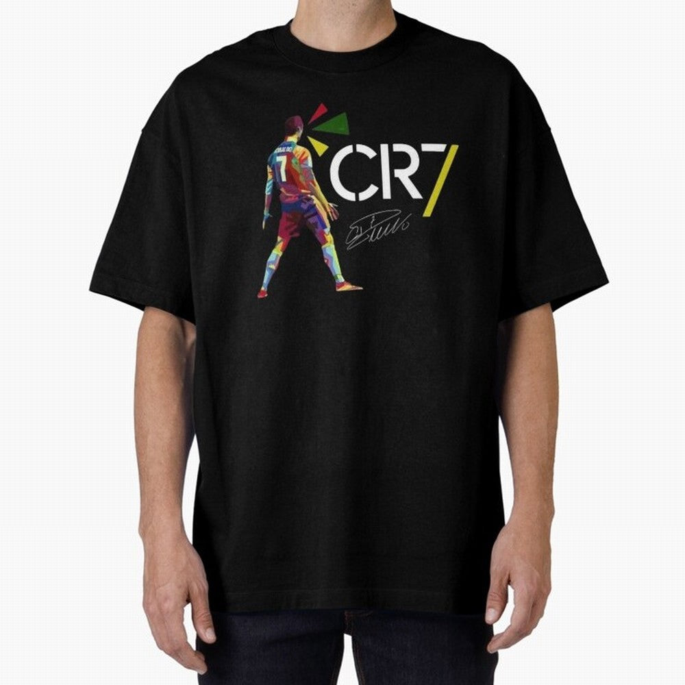 Cr7 Cristiano Ronaldo Signature Oversized T-Shirt Bring Global Football Passion for FIFA World Cup 2026, Featuring CR7, Brazil, Goal Celebration Energy, Supporter Heritage, Football Icons and Worldwide Tournament Joy; Made for Die Hard Supporters,