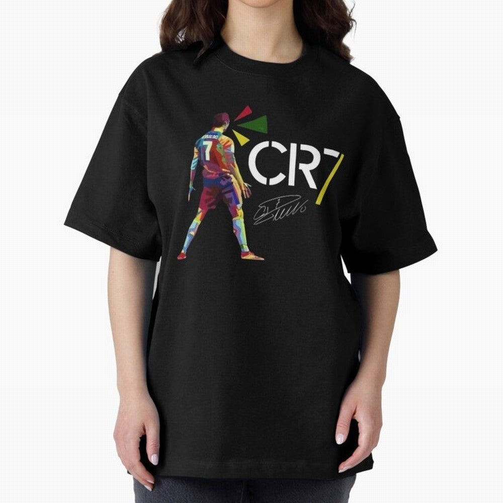 Cr7 Cristiano Ronaldo Signature Oversized T-Shirt Bring Global Football Passion for FIFA World Cup 2026, Featuring CR7, Brazil, Goal Celebration Energy, Supporter Heritage, Football Icons and Worldwide Tournament Joy; Made for Die Hard Supporters,