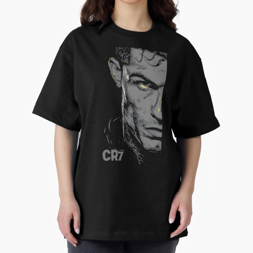 Cristiano Ronaldo Goat 7 Oversized T-Shirt Follow Global Football Passion for FIFA World Cup 2026 USA Canada Mexico, Driven by Haaland and Mbappe, Spain, Football Festival Excitement, Trophy Ambitions, Country Rivalries and Star Player Buzz; Made