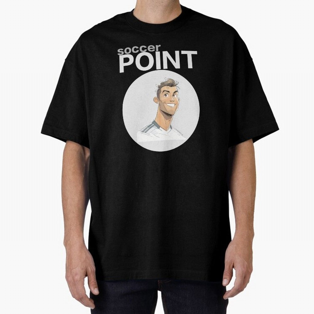 Cristiano Ronaldo POINT Oversized T-Shirt Experience Match Day Hype around FIFA World Cup 2026 USA Canada Mexico, CR7 and Messi, Brazil, Portugal and Argentina, Retro Football Energy, Iconic Rivalries, Trophy Chase Drama and Stadium Atmosphere;