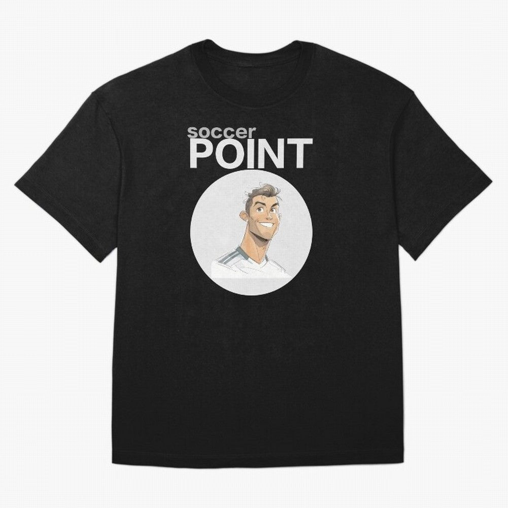Cristiano Ronaldo POINT Oversized T-Shirt Experience Match Day Hype around FIFA World Cup 2026 USA Canada Mexico, CR7 and Messi, Brazil, Portugal and Argentina, Retro Football Energy, Iconic Rivalries, Trophy Chase Drama and Stadium Atmosphere;