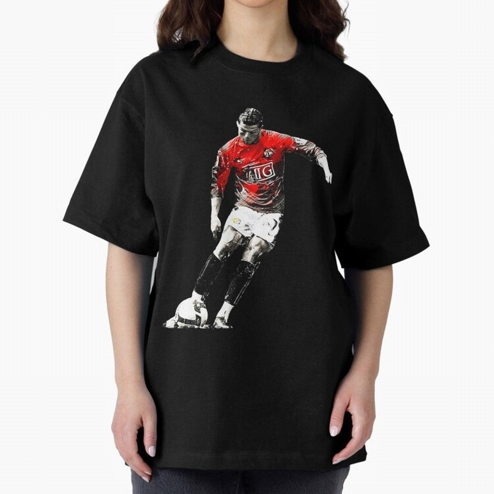 Cristiano Ronaldo Manchester 2008 Oversized T-Shirt Honor the Beautiful Game during Global Football Passion for FIFA World Cup 2026, Built around Haaland, Spain, Sports Nostalgia, International Competition, Famous Players and Unforgettable
