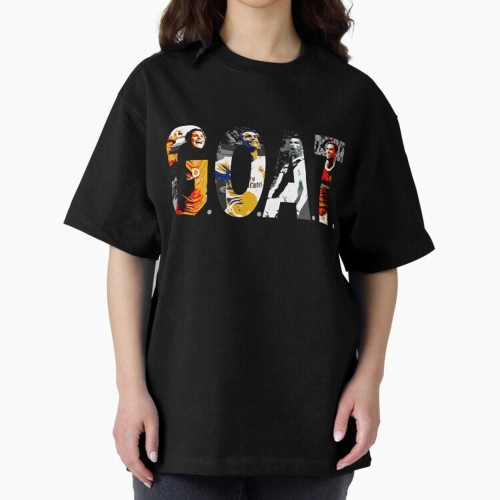 Cristiano Ronaldo, Greatest Football Player of All Time Oversized T-Shirt Wear the Spirit of Global Football Passion for FIFA World Cup 2026 Group Stage, Highlighting Messi, Neymar and Mbappe, England, France and Netherlands, Fan Favorite Moments,