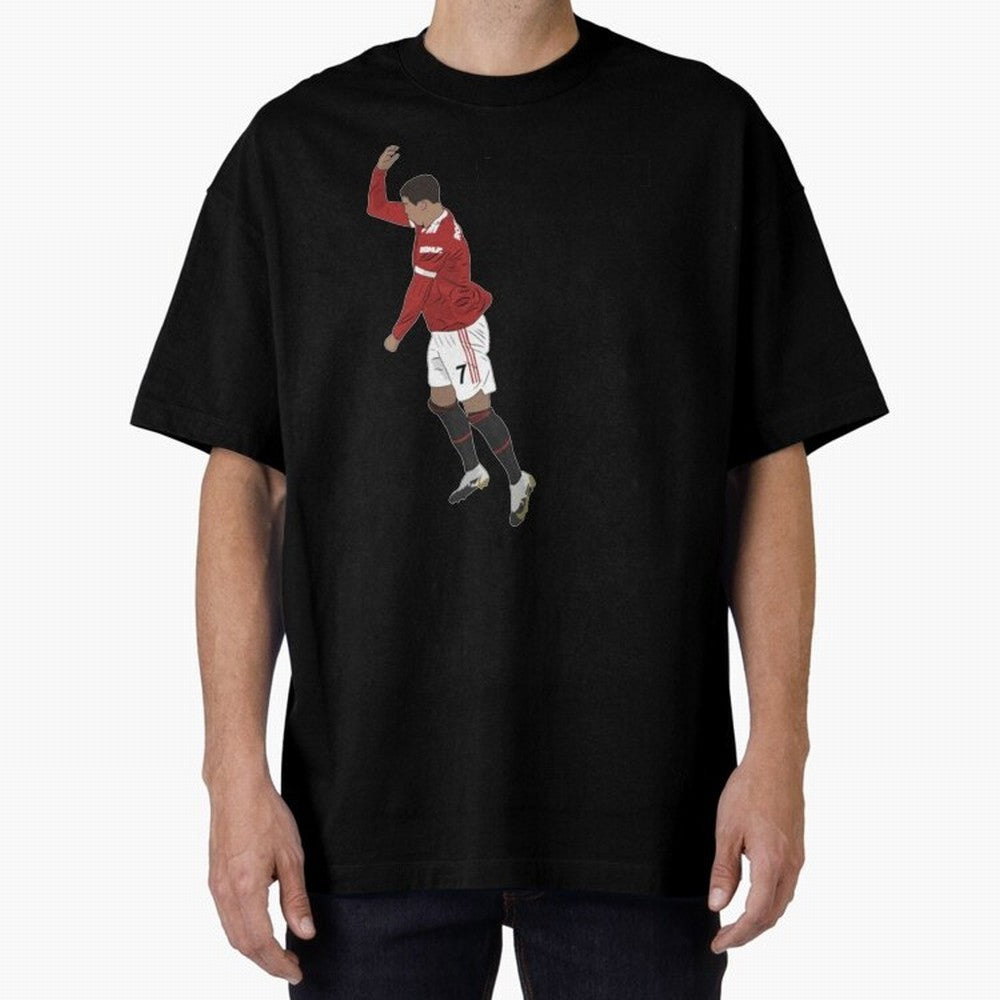 cristiano ronaldo siuuu Oversized T-Shirt Bring a Vintage Feel to Global Football Passion for FIFA World Cup 2026 Group Stage, Centered on Mbappe and Neymar, Spain, Football Festival Excitement, Trophy Ambitions, Country Rivalries and Star Player