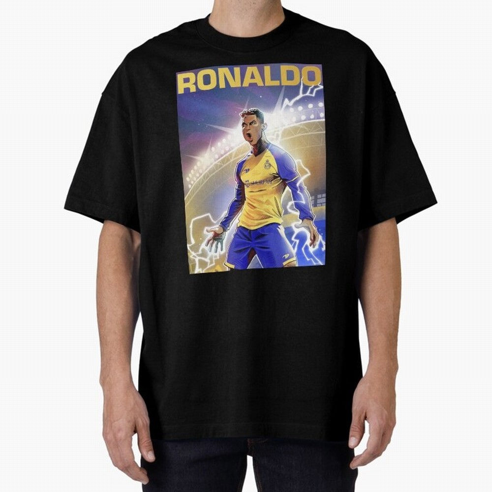 Ronaldo Al-Nassr Football Club - Oversized T-Shirt Show Passion for the Stars of Match Day Hype around FIFA World Cup 2026 Group Stage, Haaland, England and Germany, Stadium Memories, Football Loyalty, International Chants and Championship