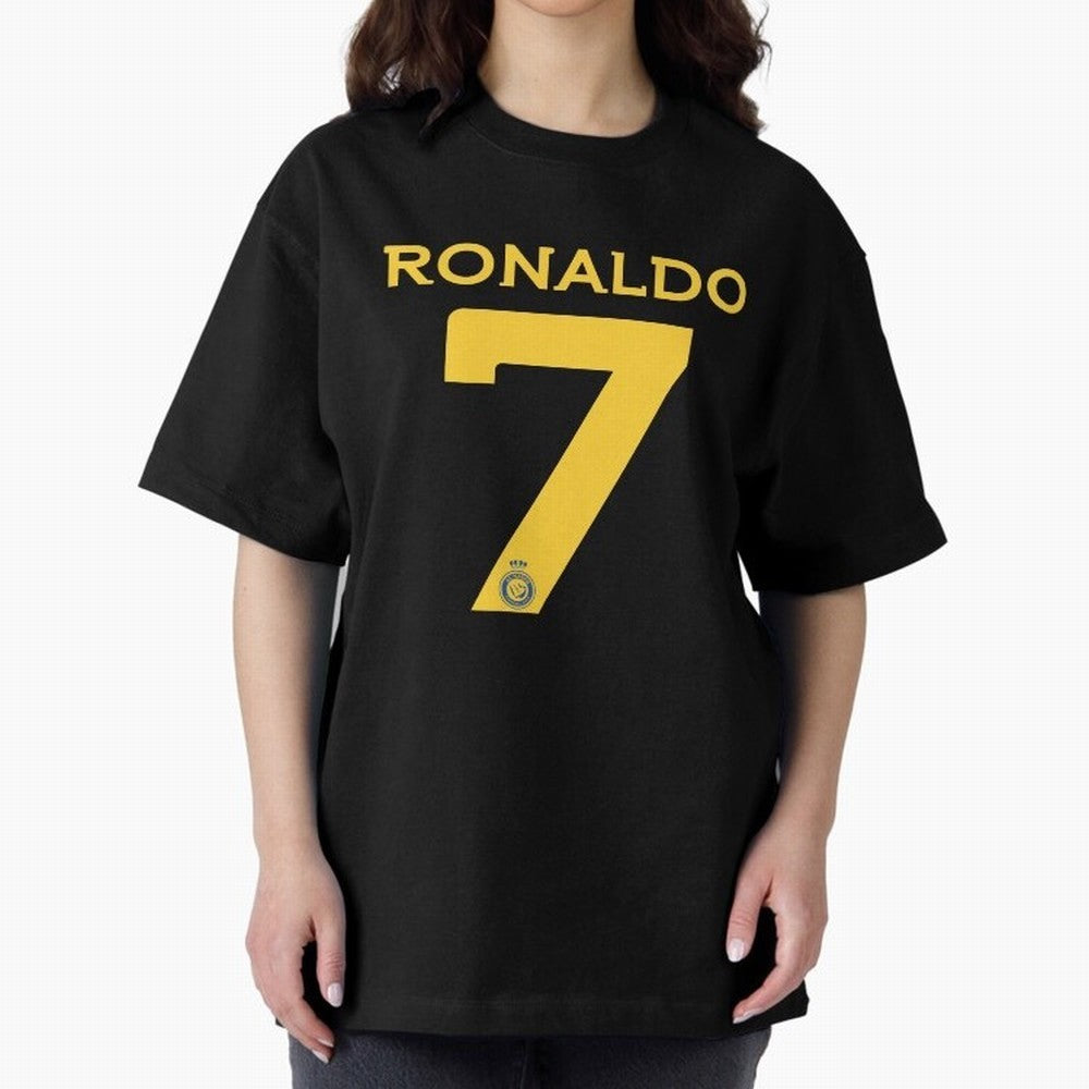 Ronaldo 7 Al-Nassr Football Club - Oversized T-Shirt Make Your Look Match Global Football Passion for FIFA World Cup 2026 USA Canada Mexico, Centered on Haaland and Mbappe, Netherlands, Fan Favorite Moments, National Team Passion, Big Match Drama