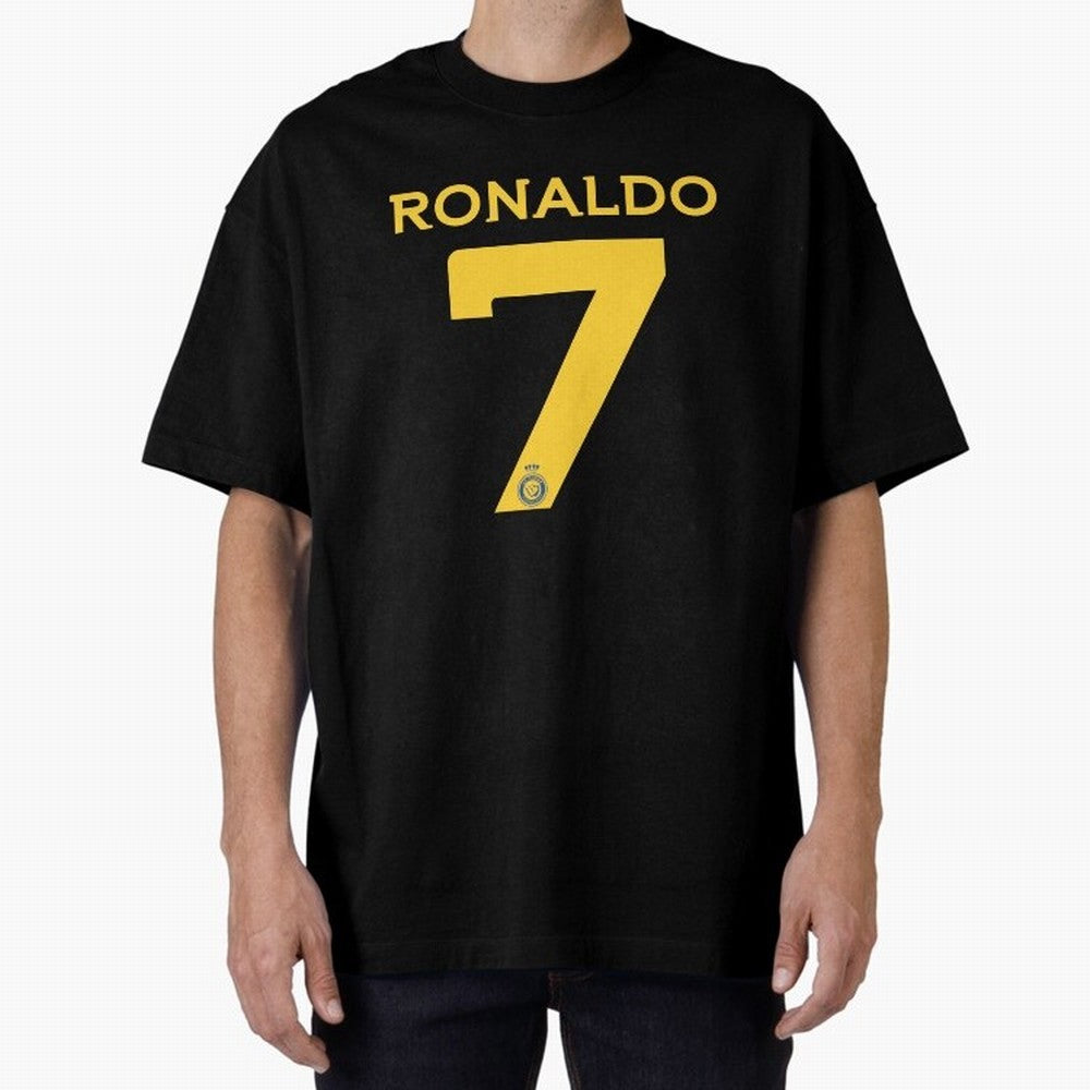 Ronaldo 7 Al-Nassr Football Club - Oversized T-Shirt Make Your Look Match Global Football Passion for FIFA World Cup 2026 USA Canada Mexico, Centered on Haaland and Mbappe, Netherlands, Fan Favorite Moments, National Team Passion, Big Match Drama