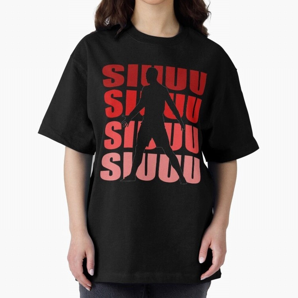 cristiano ronaldo siuuu Oversized T-Shirt Feel the Roar of Match Day Hype around FIFA World Cup 2026 USA Canada Mexico, Mbappe, Argentina, France and Brazil, Classic Soccer Heritage, Championship Pressure, Fan Loyalty and International Pride;