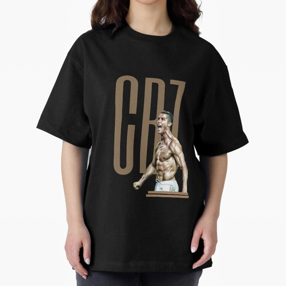 Best Seller - CR7 - Cristiano Ronaldo Merchandise Oversized T-Shirt Elevate Global Football Passion for FIFA World Cup 2026 Group Stage, Capturing Messi, CR7 and Mbappe, England, Championship Spirit, Famous Goals, Roaring Crowds and International