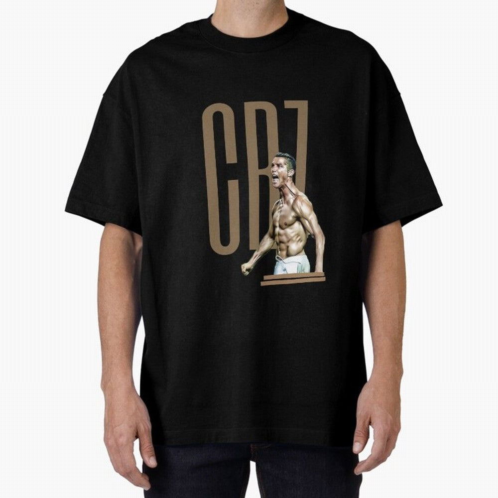 Best Seller - CR7 - Cristiano Ronaldo Merchandise Oversized T-Shirt Elevate Global Football Passion for FIFA World Cup 2026 Group Stage, Capturing Messi, CR7 and Mbappe, England, Championship Spirit, Famous Goals, Roaring Crowds and International
