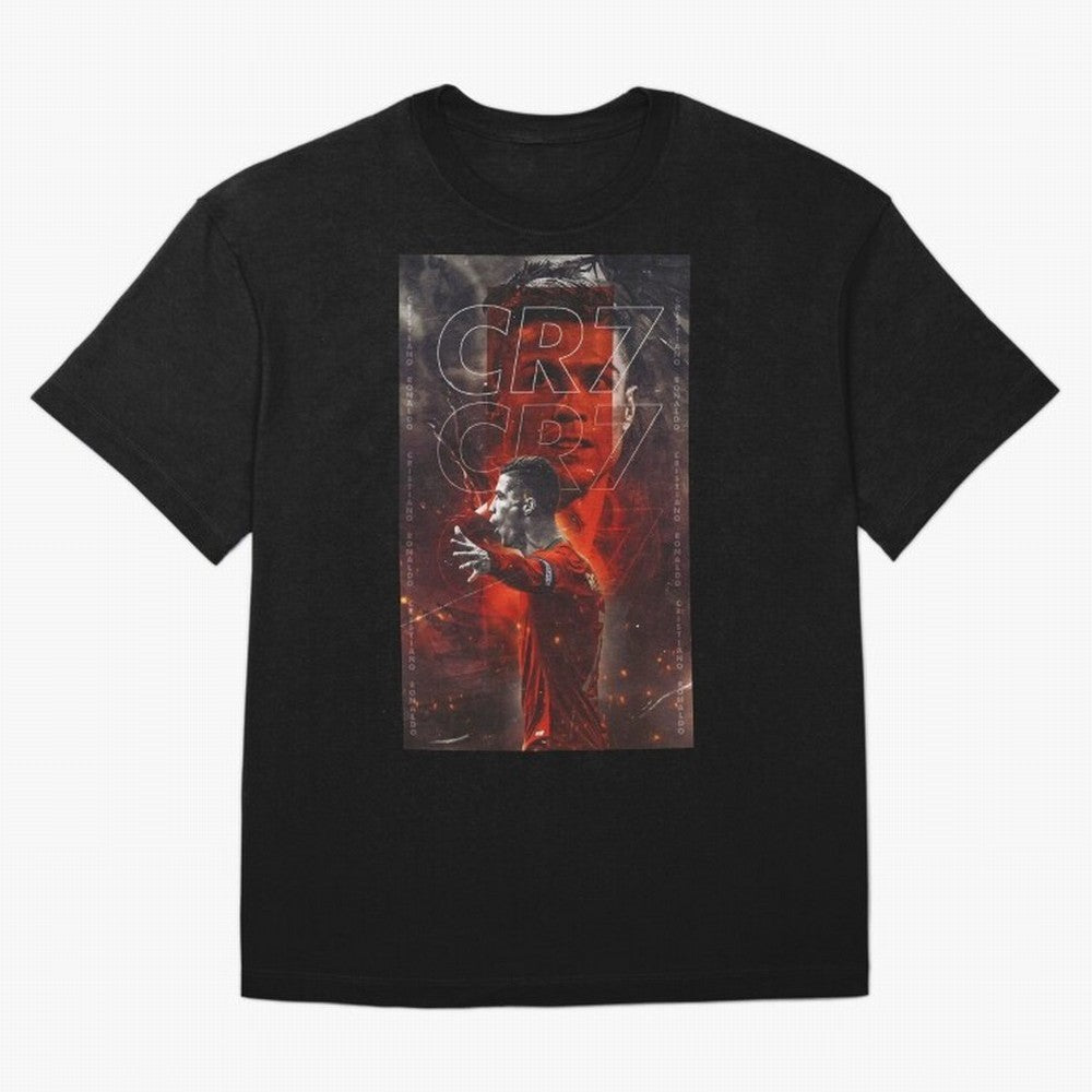 Cristiano Ronaldo Art Oversized T-Shirt Stand Out with Spirit from Global Football Passion for FIFA World Cup 2026, Inspired by Haaland, Brazil, Match Day Excitement, Supporter Culture, Golden Goals and Global Football Passion; Perfect for People