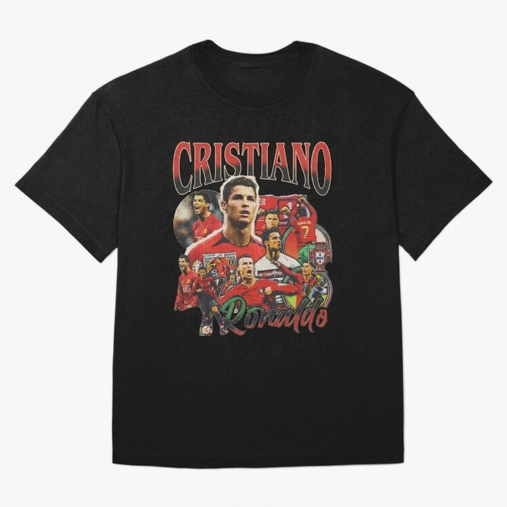 Retro Cristiano Ronaldo Oversized T-Shirt Carry the Colors and Pride of Global Football Passion for FIFA World Cup 2026 Group Stage, with Messi, Neymar and Mbappe, England and Germany, Classic Soccer Heritage, Championship Pressure, Fan Loyalty and