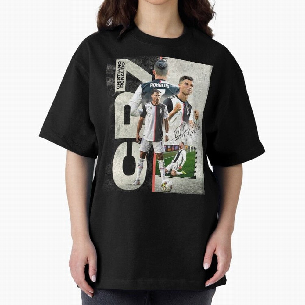Cristiano Ronaldo Goals in Juventus special design ,Ronaldo Gift Idea, Ronaldo Footballer , Football Oversized T-Shirt Make Memories around FIFA World Cup 2026 Group Stage Filled with CR7 and Messi, England and Germany Energy, Supporter Pride,