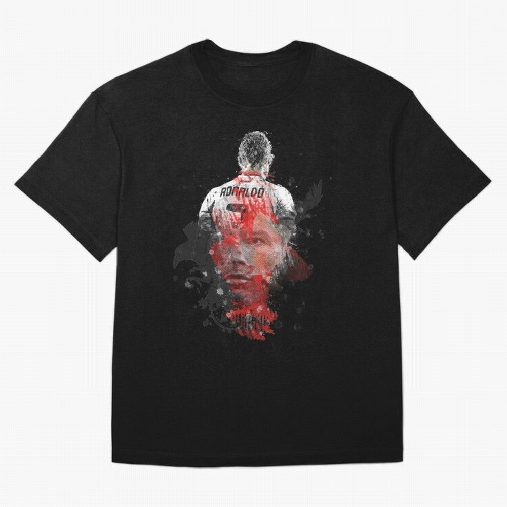 Cristiano Ronaldo Cristiano Ronaldo Oversized T-Shirt Represent Football Lovers during Global Football Passion for FIFA World Cup 2026 USA Canada Mexico, Centered on CR7 and Messi, Spain, Championship Spirit, Famous Goals, Roaring Crowds and