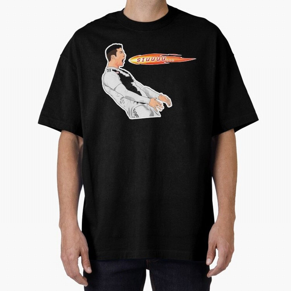 Siuuu Cristiano ronaldo funny Oversized T-Shirt Stand Out with Spirit from FIFA World Cup 2026 Group Stage Capturing Messi, Portugal, Spain and Germany Energy, Vintage Soccer Flavor, Modern Football Stars, National Flags and Final Night Emotion;