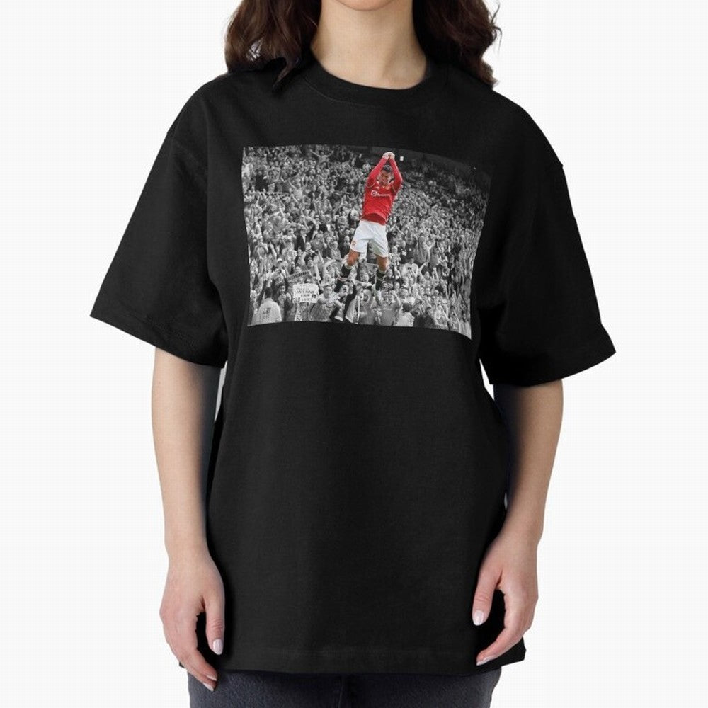 CR7 celebration Oversized T-Shirt Show Up for the Glory of Match Day Hype around FIFA World Cup 2026 USA Canada Mexico, Mbappe, England and Germany, Match Day Excitement, Supporter Culture, Golden Goals and Global Football Passion; Made for