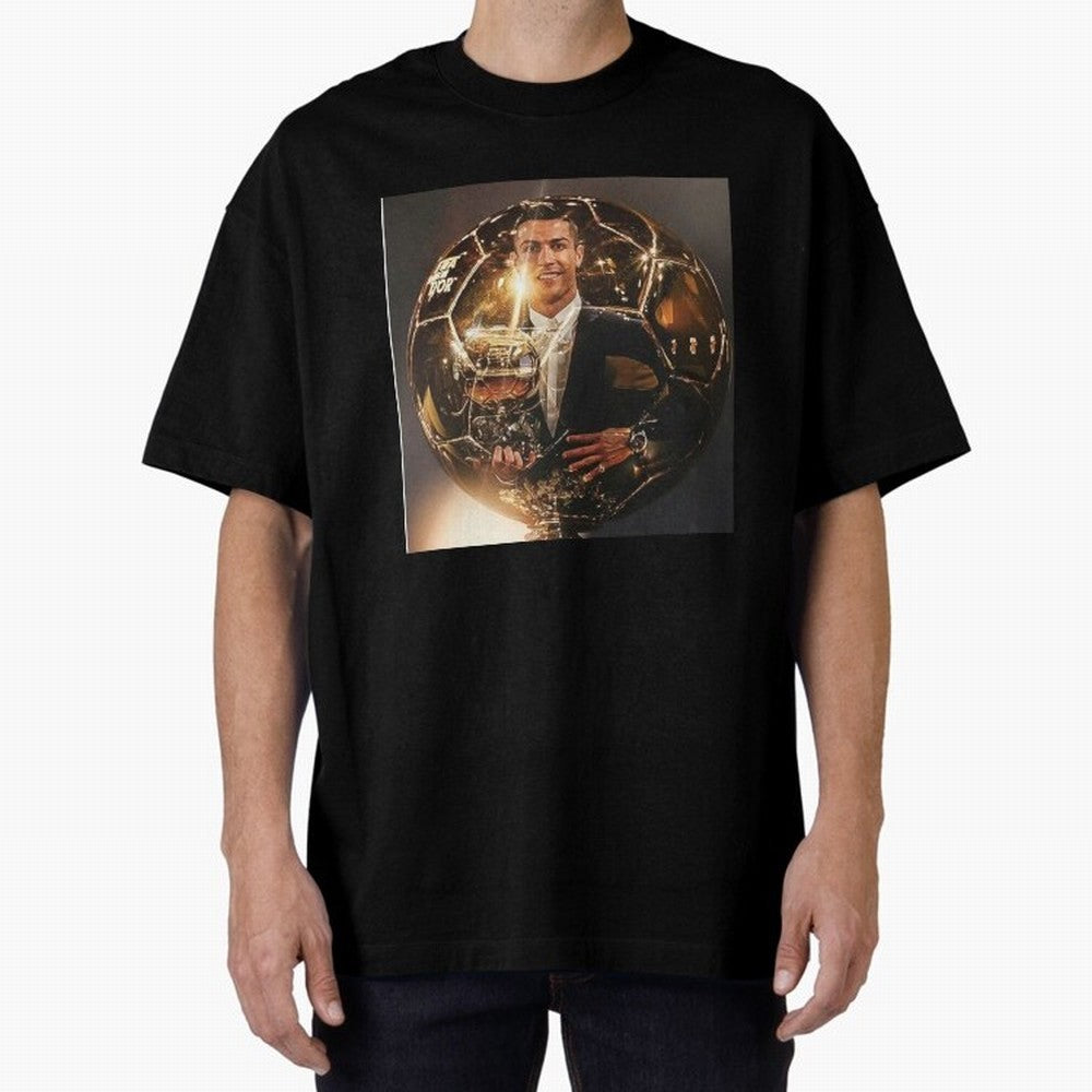 Cristiano Ronaldo Art Throw Pillow Oversized T-Shirt Follow the Final Road of Global Football Passion for FIFA World Cup 2026 USA Canada Mexico, Driven by Neymar, Spain, Match Day Excitement, Supporter Culture, Golden Goals and Global Football