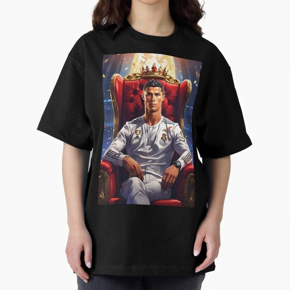 King Cristiano Ronaldo Oversized T-Shirt Carry the Dream of FIFA World Cup 2026 Group Stage Driven by CR7, Argentina, France and Brazil Energy, Game Day Rituals, Football Legends, Country Pride and the Road to the Final; Perfect for Supporters Who