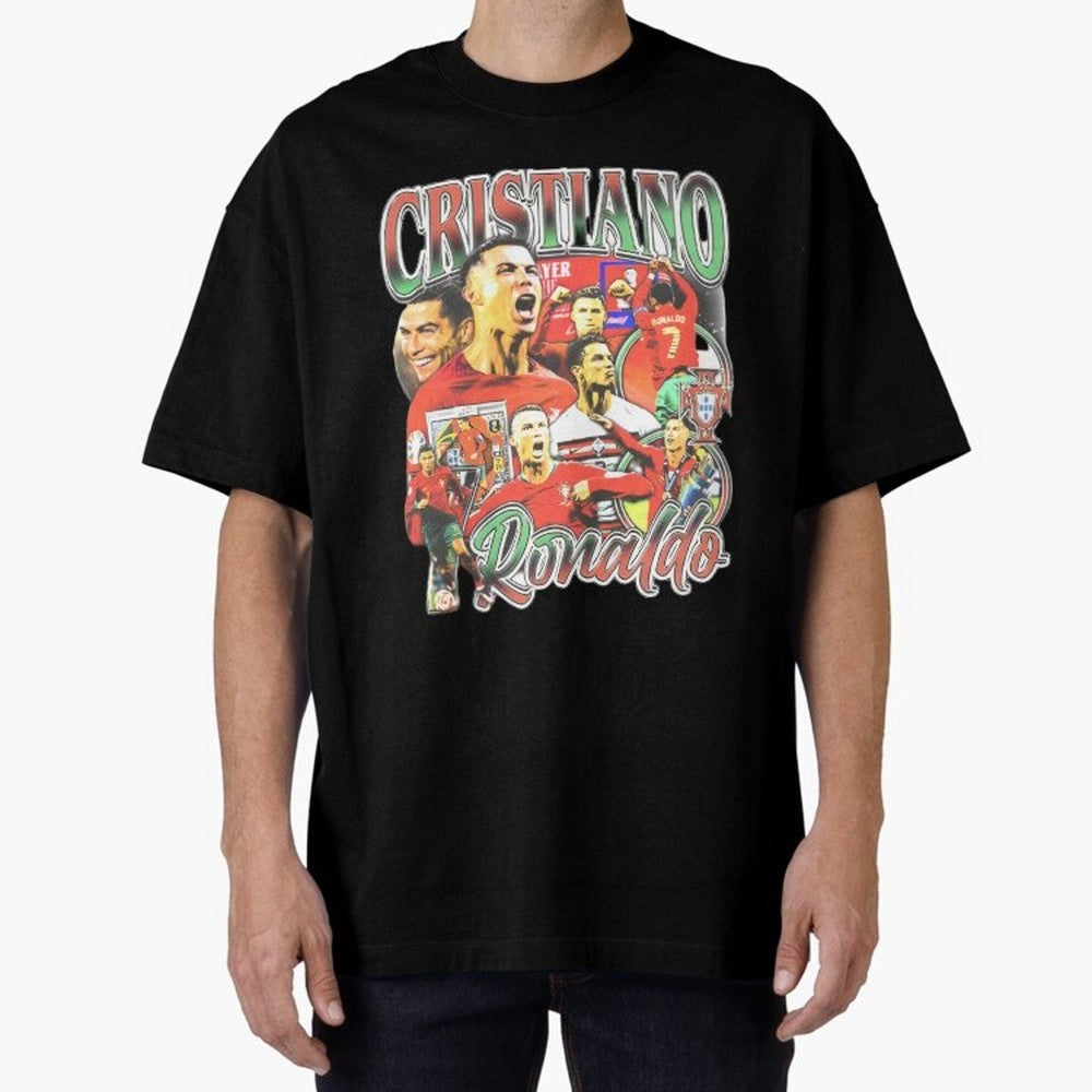 Cristiano Ronaldo Graphic Shirt Oversized T-Shirt Keep Football History Alive during FIFA World Cup 2026 for Fans of CR7 and Messi and Argentina, Bringing Worldwide Fan Energy, Dramatic Goals, Stadium Lights and Championship Celebrations; Great for