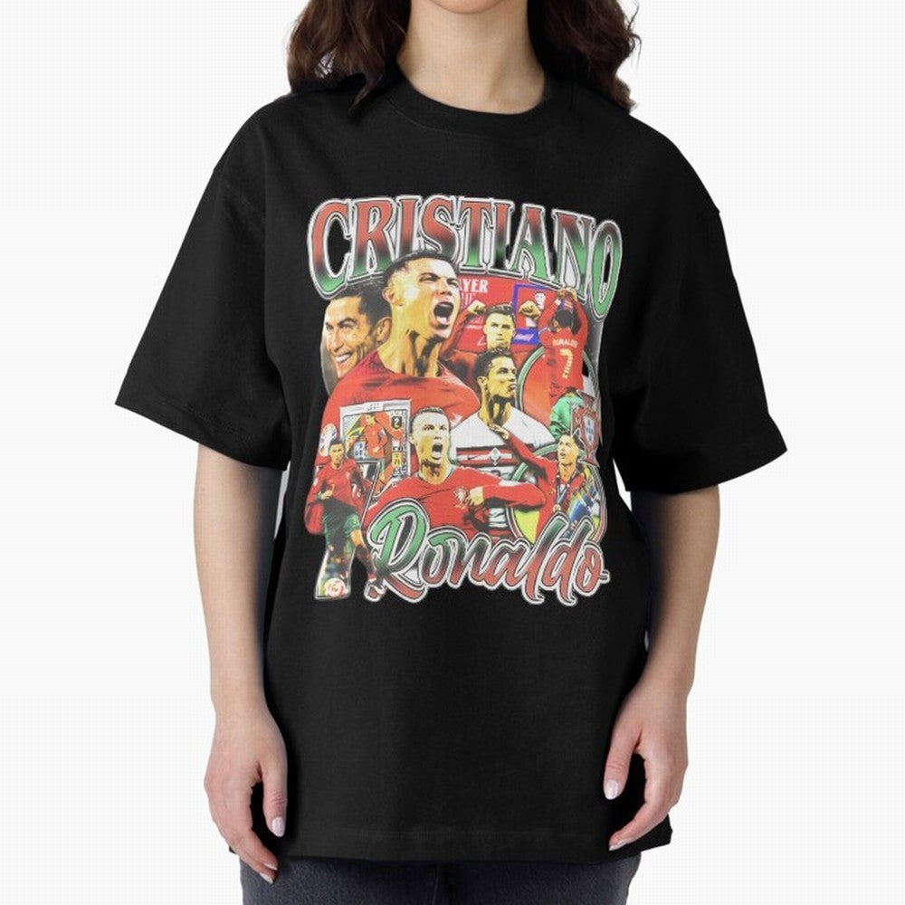 Cristiano Ronaldo Graphic Shirt Oversized T-Shirt Keep Football History Alive during FIFA World Cup 2026 for Fans of CR7 and Messi and Argentina, Bringing Worldwide Fan Energy, Dramatic Goals, Stadium Lights and Championship Celebrations; Great for