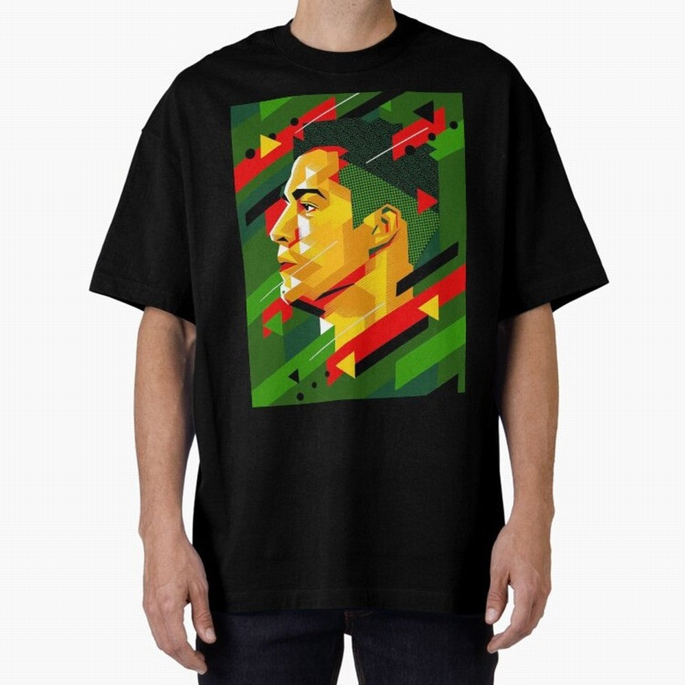 Cristiano Ronaldo Oversized T-Shirt Show Match Day Excitement for FIFA World Cup 2026 Featuring Messi, CR7 and Mbappe, Netherlands Energy, Tournament Hype, Historic Matchups, Family Viewing Parties and Global Sports Pride; Ideal for Fans Who Follow