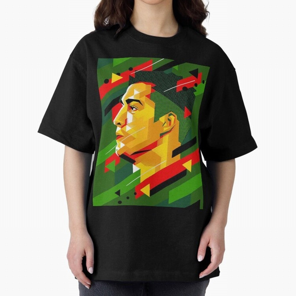 Cristiano Ronaldo Oversized T-Shirt Show Match Day Excitement for FIFA World Cup 2026 Featuring Messi, CR7 and Mbappe, Netherlands Energy, Tournament Hype, Historic Matchups, Family Viewing Parties and Global Sports Pride; Ideal for Fans Who Follow