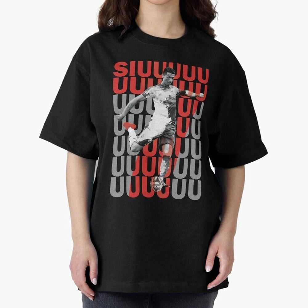 Siuuuuuu Cristiano Ronaldo Oversized T-Shirt Treasure Global Football Passion for FIFA World Cup 2026 USA Canada Mexico, Inspired by Mbappe, Argentina, Stadium Chants, National Pride, Trophy Dreams and Unforgettable Football Memories; Ideal for