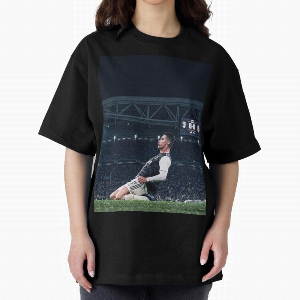 Wallpaper Cristiano Celebration Oversized T-Shirt Celebrate Golden Goal Energy in Global Football Passion for FIFA World Cup 2026 Group Stage, Featuring Messi, CR7 and Mbappe, Spain, Champion Mindset, Group Stage Buzz, Knockout Tension and
