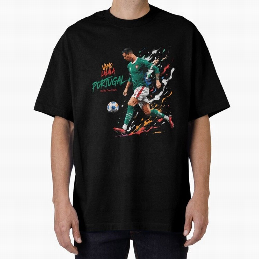 Portugal CR7 Fan World Cup 26 Oversized T-Shirt Celebrate Global Passion for FIFA World Cup 2026 USA Canada Mexico Spirit, Filled with Netherlands, Cristiano Ronaldo, Global Supporter Spirit, Legendary Goals, National Colors and Tournament