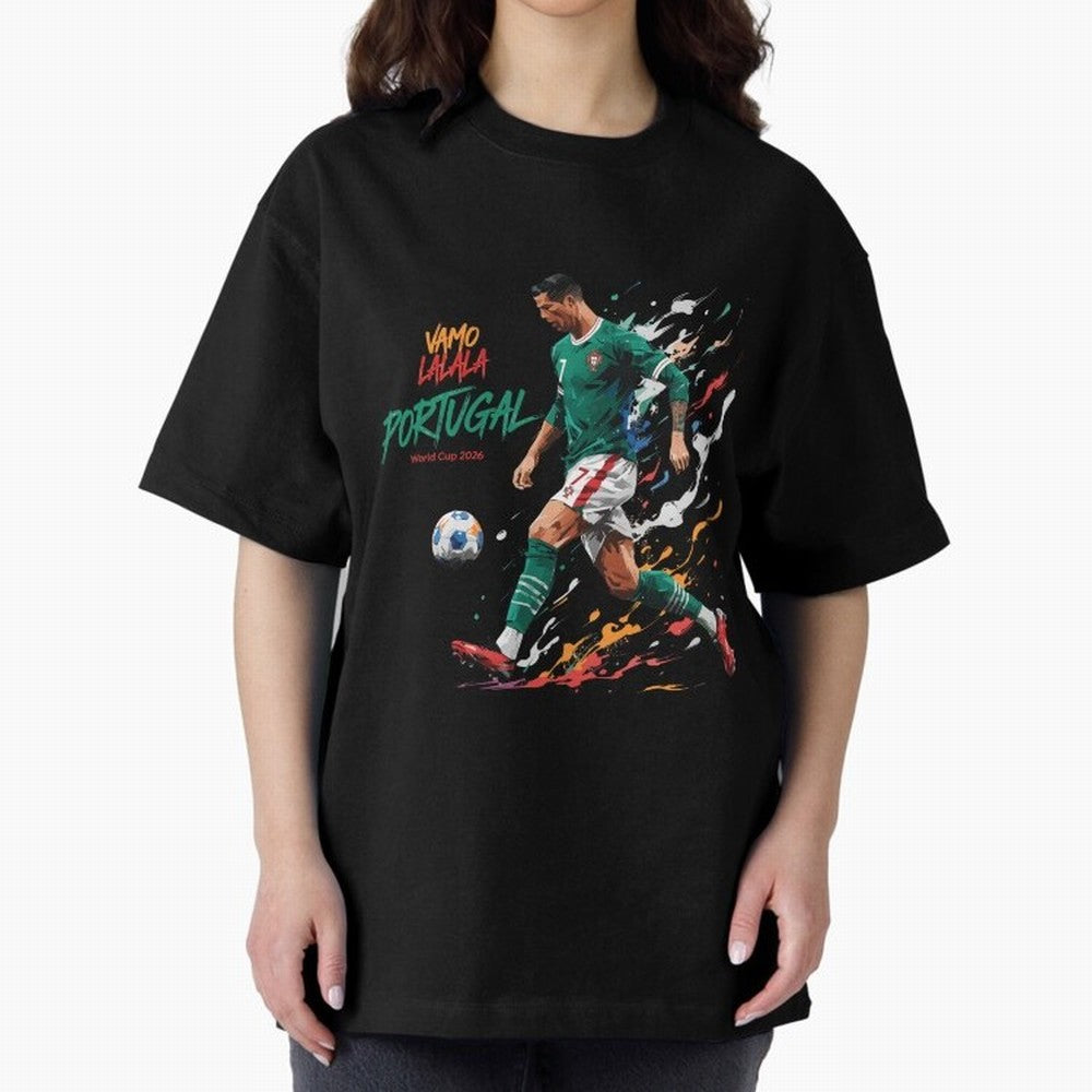 Portugal CR7 Fan World Cup 26 Oversized T-Shirt Celebrate Global Passion for FIFA World Cup 2026 USA Canada Mexico Spirit, Filled with Netherlands, Cristiano Ronaldo, Global Supporter Spirit, Legendary Goals, National Colors and Tournament