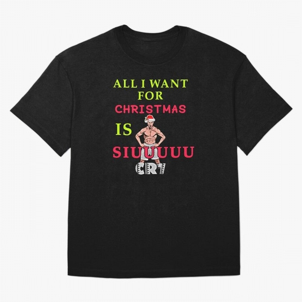 All i want for christmas is siuuu Oversized T-Shirt Make Memories around FIFA World Cup 2026 USA Canada Mexico for Fans of Messi and Argentina, Bringing Worldwide Fan Energy, Dramatic Goals, Stadium Lights and Championship Celebrations; Built for