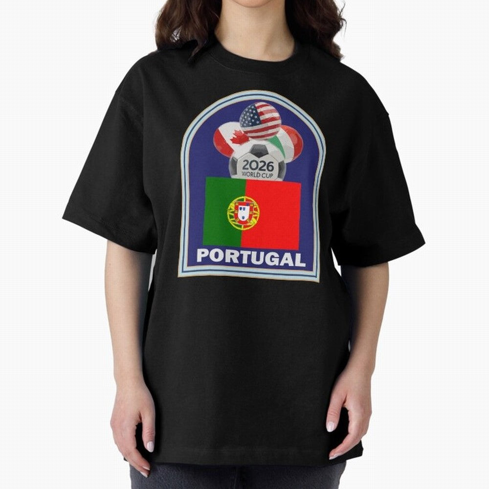 Portugal 2026 Soccer T-shirt Oversized T-Shirt Bring Champion Energy into Match Day Hype around FIFA World Cup 2026 Group Stage, Haaland, Brazil, Portugal and Argentina, Supporter Pride, Iconic Celebrations, Legendary Names and Global Match Day