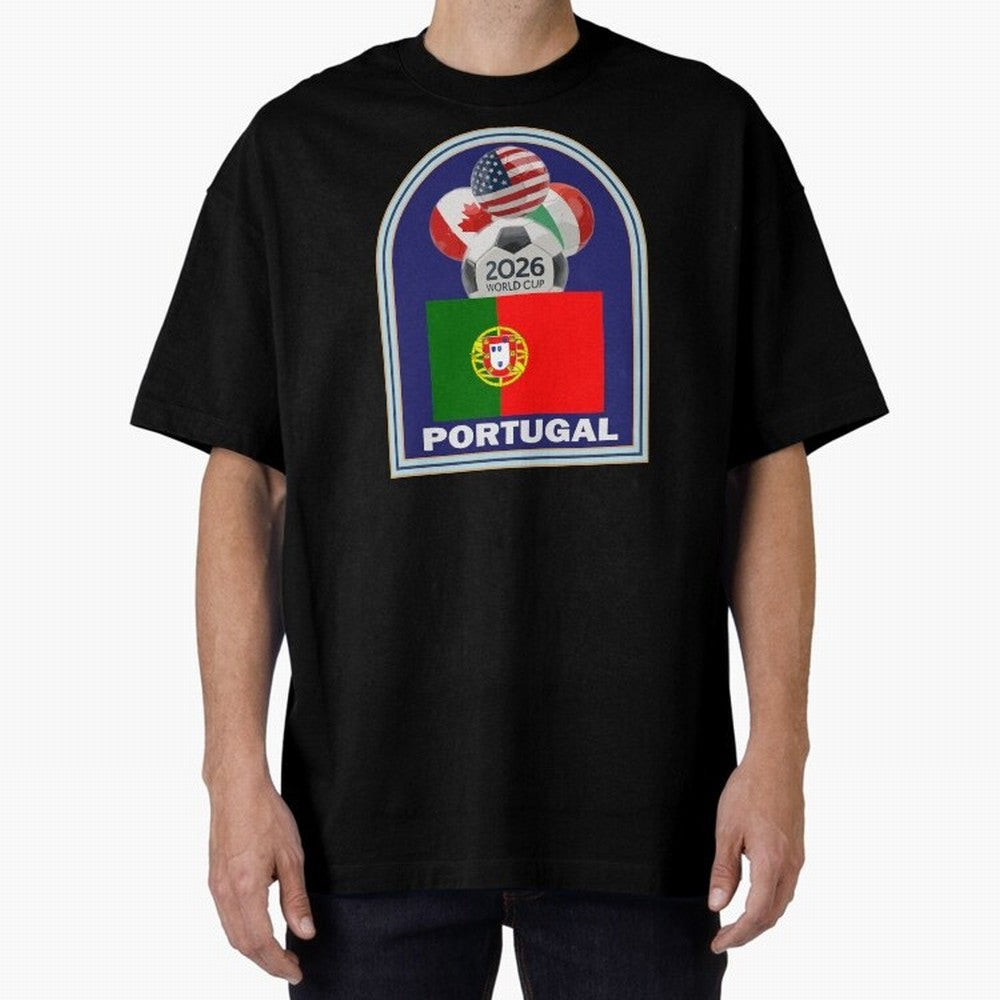 Portugal 2026 Soccer T-shirt Oversized T-Shirt Bring Champion Energy into Match Day Hype around FIFA World Cup 2026 Group Stage, Haaland, Brazil, Portugal and Argentina, Supporter Pride, Iconic Celebrations, Legendary Names and Global Match Day