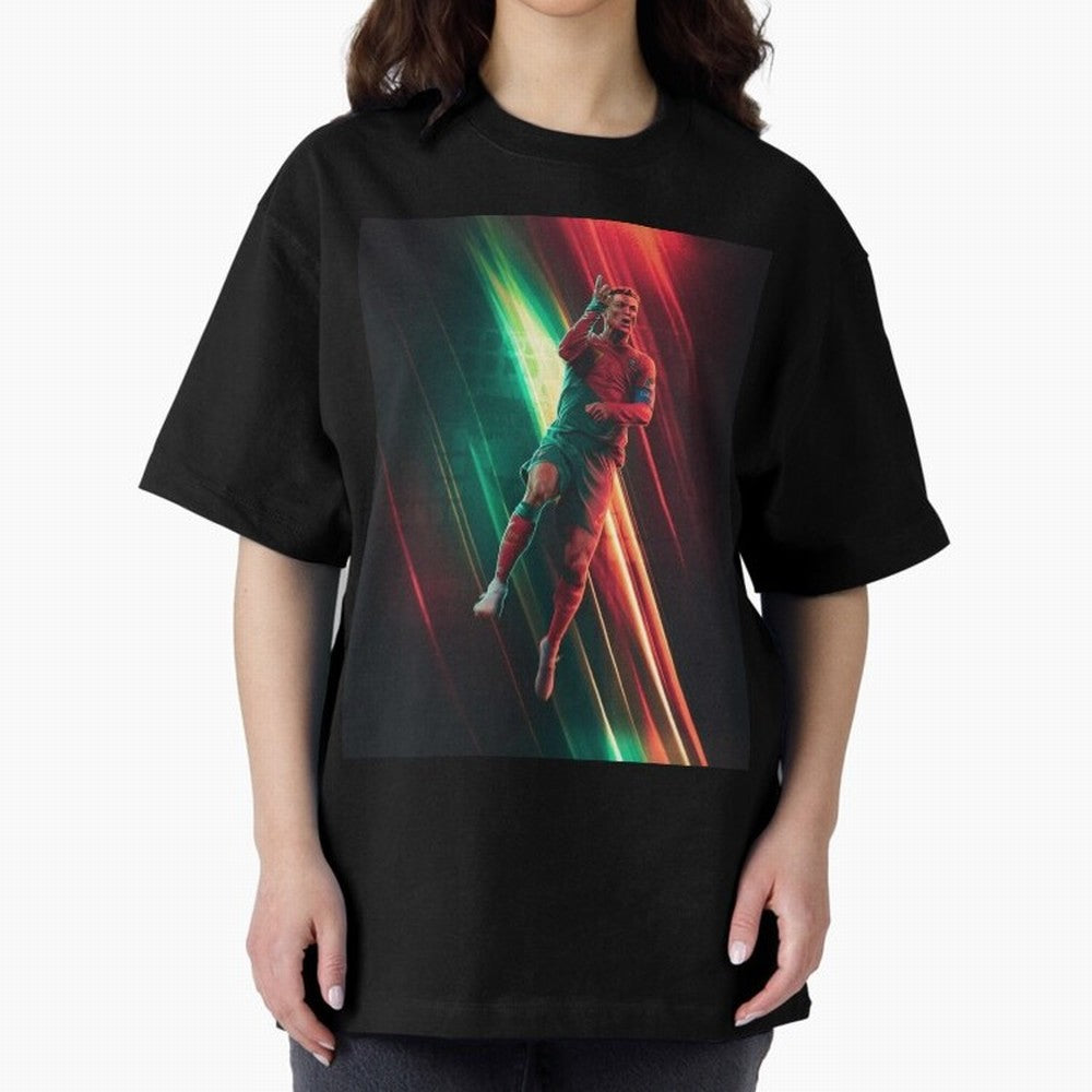 Cristiano Ronaldo Oversized T-Shirt Make Your Look Match FIFA World Cup 2026 USA Canada Mexico Spirit, Driven by Argentina and Brazil, Mbappe and Neymar, Football Passion, Legendary Performances, Festival Vibes and Supporter Community; Great for