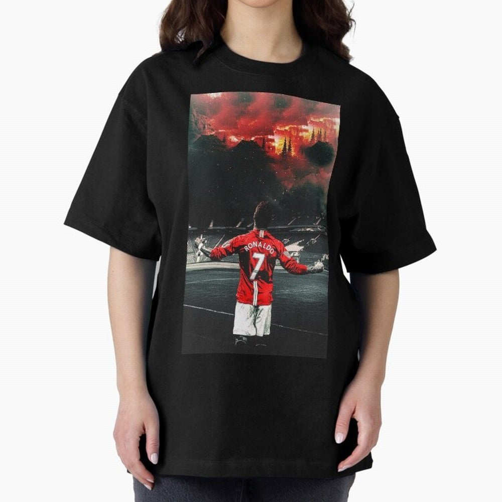 cristiano ronaldo manchester Oversized T-Shirt Celebrate the Magic of Match Day Hype around FIFA World Cup 2026 USA Canada Mexico, Haaland, Argentina, Football Passion, Legendary Performances, Festival Vibes and Supporter Community; Made for Die