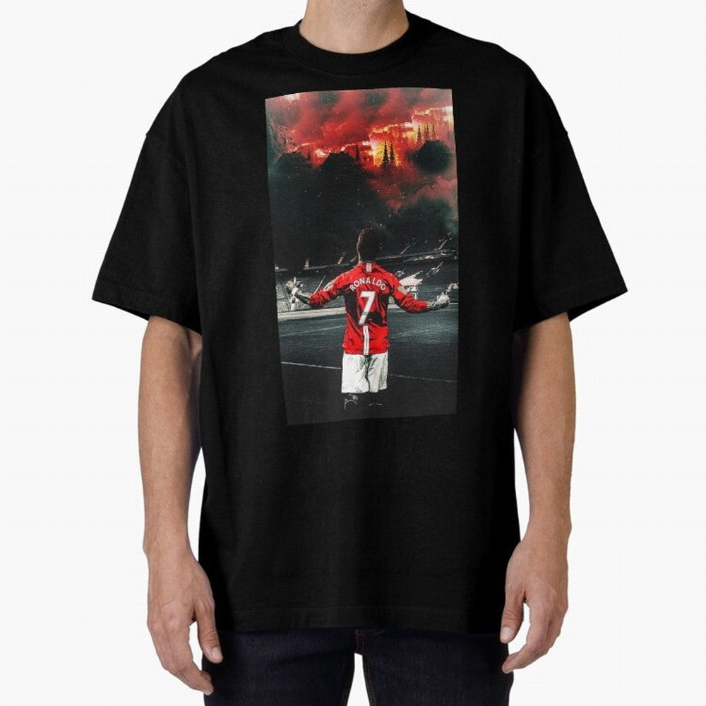 cristiano ronaldo manchester Oversized T-Shirt Celebrate the Magic of Match Day Hype around FIFA World Cup 2026 USA Canada Mexico, Haaland, Argentina, Football Passion, Legendary Performances, Festival Vibes and Supporter Community; Made for Die