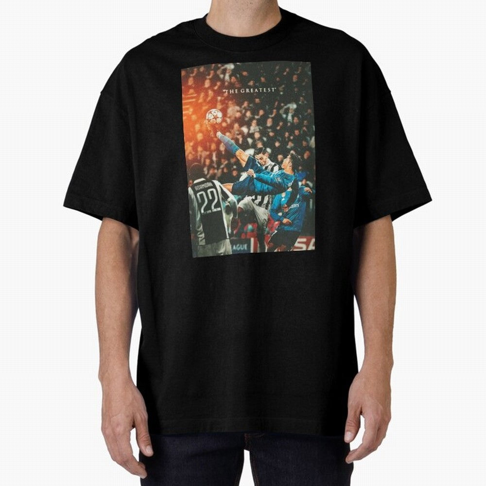 Ronaldo Bicycle Kick Skills Greatest, Ronaldo Gifts, Ronaldo Best Selling , Ronaldo Top Items Poste Oversized T-Shirt Represent Fans Who Live for FIFA World Cup 2026 USA Canada Mexico Made for Mbappe and Neymar, Portugal Energy, Fan Favorite