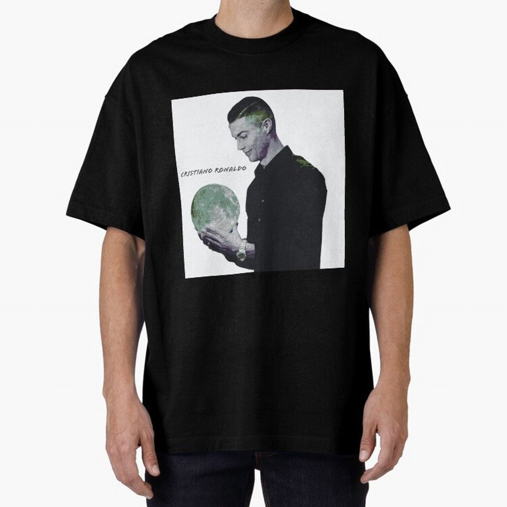 Cristiano Ronaldo art illustration. Cristiano Ronaldo sketch art Oversized T-Shirt Stand Out with Spirit from Match Day Hype around FIFA World Cup 2026, Messi and Cristiano Ronaldo, France and Portugal, Global Supporter Spirit, Legendary Goals,