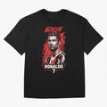 Cristiano Ronaldo CR7 Geometric Vector Portrait Oversized T-Shirt Capture Stadium Memories from the FIFA World Cup 2026 Group Stage Journey through Messi, Neymar and Mbappe Highlights, Argentina Pride, Champion Mindset, Group Stage Buzz, Knockout