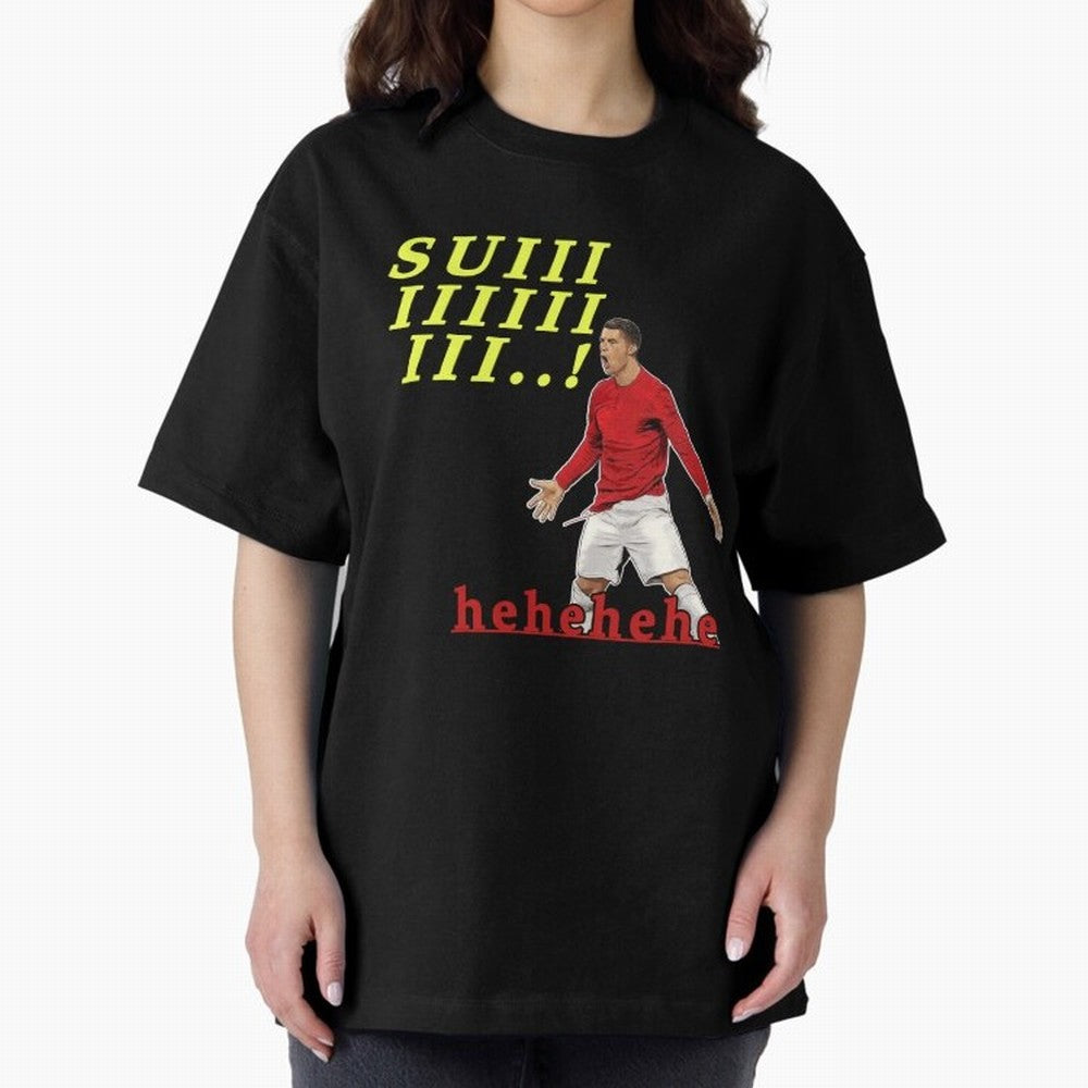 Hehehe suiii !! Cristiano ronaldo goal Oversized T-Shirt Make the Season About FIFA World Cup 2026 Group Stage Spirit, Connected to Spain and Netherlands, CR7 and Messi, Worldwide Fan Energy, Dramatic Goals, Stadium Lights and Championship