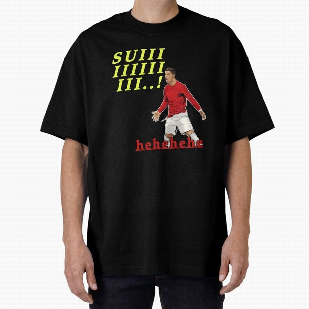 Hehehe suiii !! Cristiano ronaldo goal Oversized T-Shirt Make the Season About FIFA World Cup 2026 Group Stage Spirit, Connected to Spain and Netherlands, CR7 and Messi, Worldwide Fan Energy, Dramatic Goals, Stadium Lights and Championship
