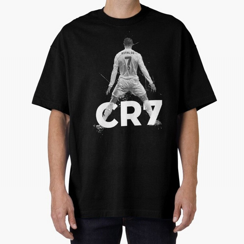 Cristiano Ronaldo Oversized T-Shirt Show Passion for the Stars of Global Football Passion for FIFA World Cup 2026 USA Canada Mexico, Celebrating Mbappe and Neymar, England, France and Netherlands, Football Passion, Legendary Performances, Festival