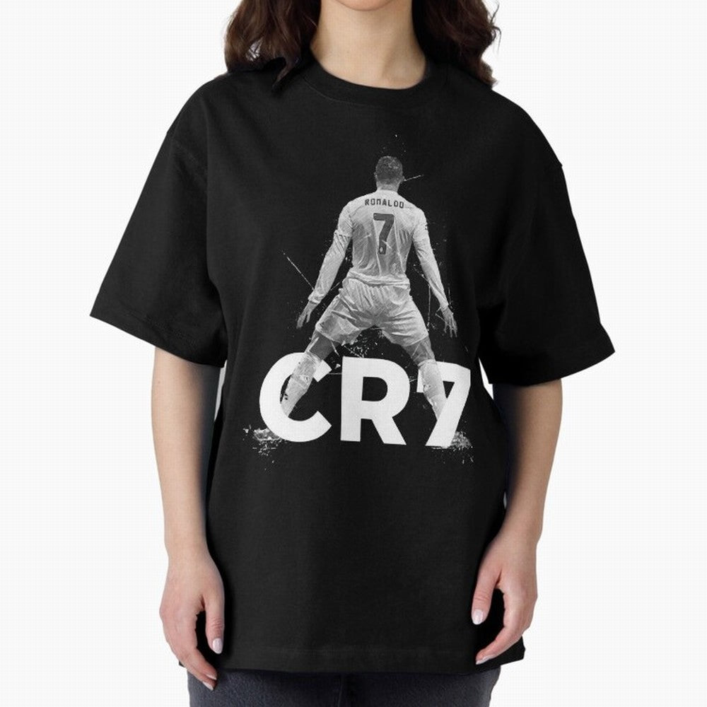 Cristiano Ronaldo Oversized T-Shirt Show Passion for the Stars of Global Football Passion for FIFA World Cup 2026 USA Canada Mexico, Celebrating Mbappe and Neymar, England, France and Netherlands, Football Passion, Legendary Performances, Festival