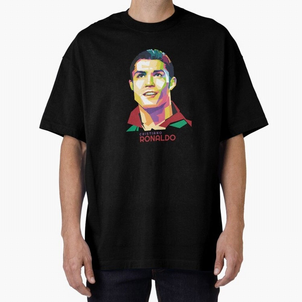 Cristiano Ronaldo Oversized T-Shirt Stand with FIFA World Cup 2026 USA Canada Mexico for Fans of Haaland and Mbappe and England, France and Netherlands, Bringing Classic Soccer Heritage, Championship Pressure, Fan Loyalty and International Pride;