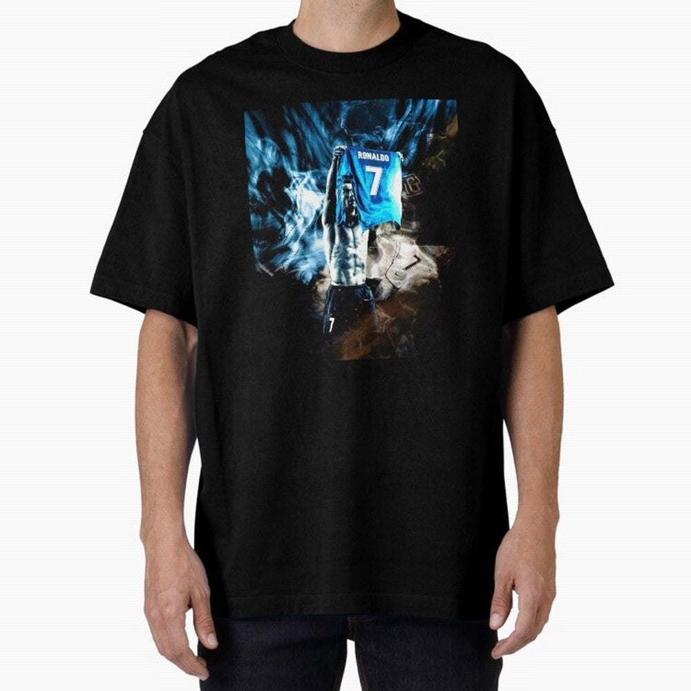Cristiano Ronaldo Graphic Oversized T-Shirt Make Every Match About Global Football Passion for FIFA World Cup 2026, Highlighting Messi, Brazil, Portugal and Argentina, Football History, Final Match Energy, Crowd Noise and Once in a Lifetime