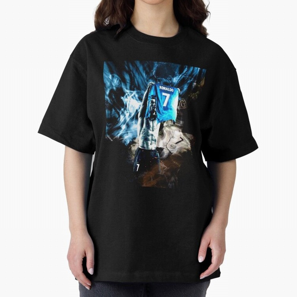 Cristiano Ronaldo Graphic Oversized T-Shirt Make Every Match About Global Football Passion for FIFA World Cup 2026, Highlighting Messi, Brazil, Portugal and Argentina, Football History, Final Match Energy, Crowd Noise and Once in a Lifetime