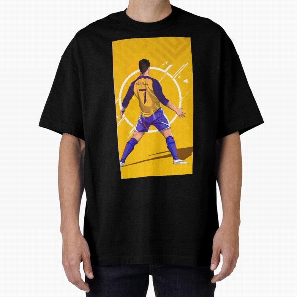 Cristiano Ronaldo Oversized T-Shirt Celebrate Unforgettable Nights in FIFA World Cup 2026 for Fans of CR7 and Messi and Portugal, Spain and Germany, Bringing Worldwide Fan Energy, Dramatic Goals, Stadium Lights and Championship Celebrations; Built