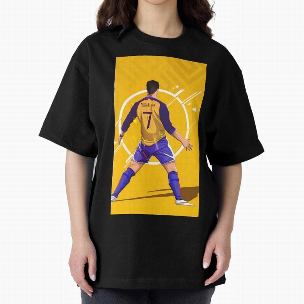 Cristiano Ronaldo Oversized T-Shirt Celebrate Unforgettable Nights in FIFA World Cup 2026 for Fans of CR7 and Messi and Portugal, Spain and Germany, Bringing Worldwide Fan Energy, Dramatic Goals, Stadium Lights and Championship Celebrations; Built
