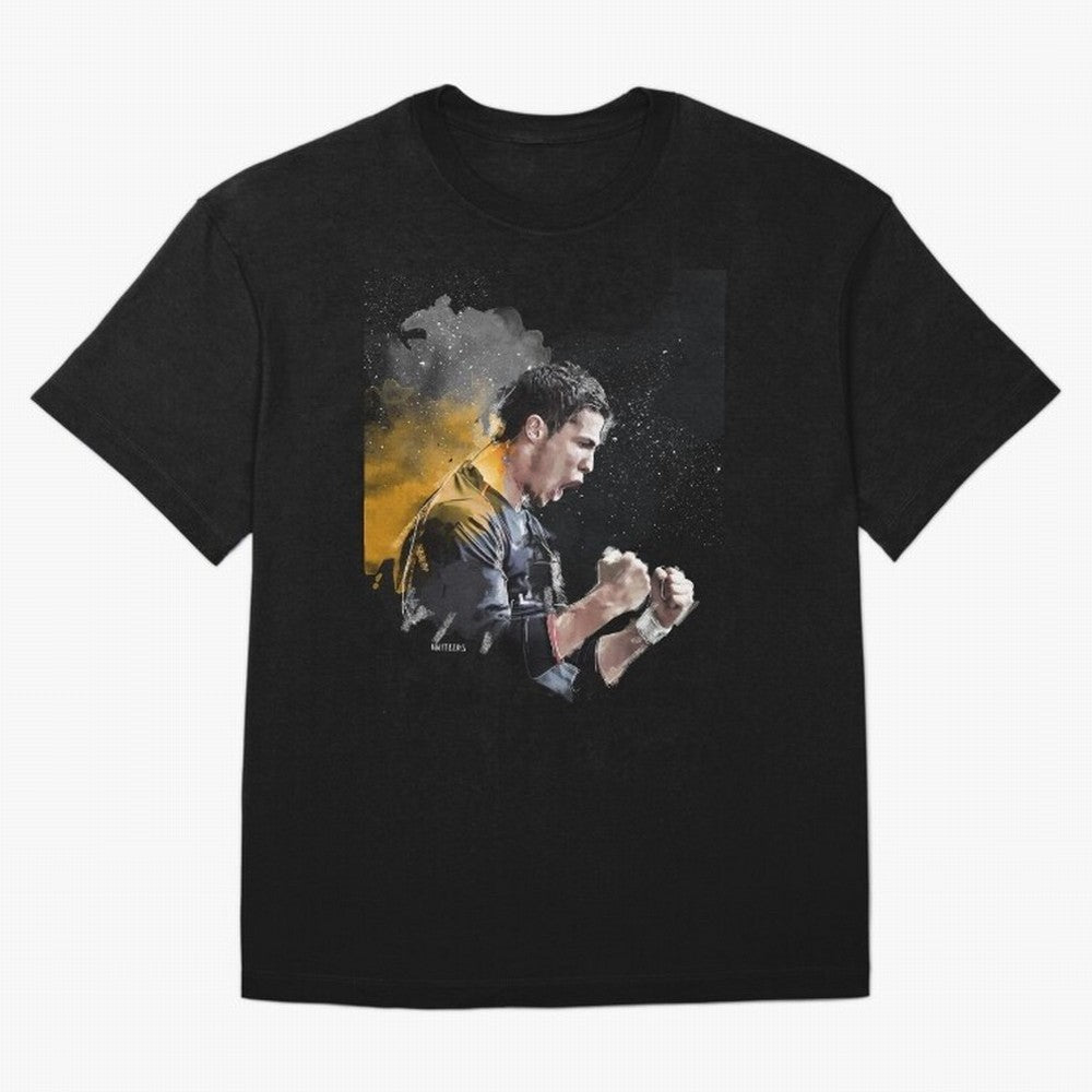 CRISTIANO RONALDO PAINTING Oversized T-Shirt Get Ready for Match Day Hype around FIFA World Cup 2026 Group Stage, Mbappe and Neymar, Spain, Vintage Soccer Flavor, Modern Football Stars, National Flags and Final Night Emotion; Perfect for Supporters