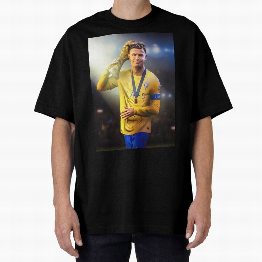 Cristiano Ronaldo Oversized T-Shirt Carry FIFA World Cup 2026 Group Stage Spirit, Highlighting Portugal, Cristiano Ronaldo, Haaland and CR7, Tournament Hype, Historic Matchups, Family Viewing Parties and Global Sports Pride; Great for Watch
